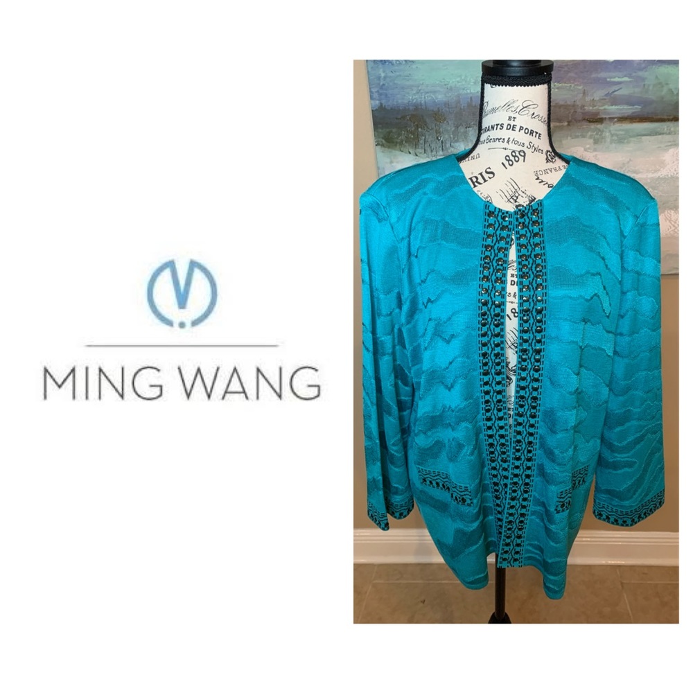 Teal Knit Jacket Sz XL NWT